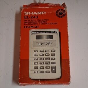 Vintage Sharp EL-243 Solar Cell Calculator